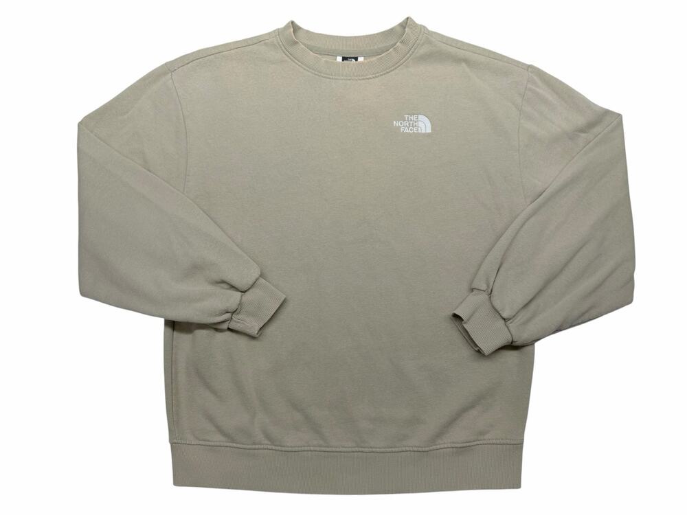 The North Face Sweatshirt Womens S Taupe Beige Oversized Crewneck